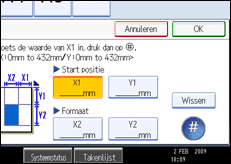 Schermafbeelding bedieningspaneel