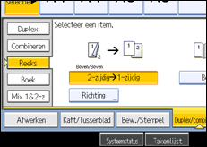 Schermafbeelding bedieningspaneel