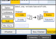 Schermafbeelding bedieningspaneel