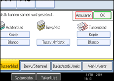 Schermafbeelding bedieningspaneel
