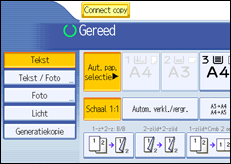 Schermafbeelding bedieningspaneel