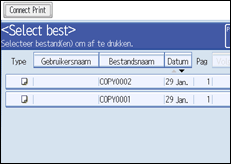 Schermafbeelding bedieningspaneel