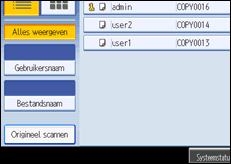 Schermafbeelding bedieningspaneel