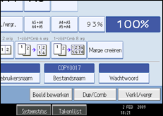 Schermafbeelding bedieningspaneel