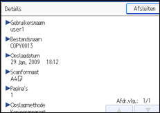 Schermafbeelding bedieningspaneel