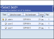 Schermafbeelding bedieningspaneel