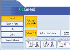 Schermafbeelding bedieningspaneel
