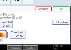 Schermafbeelding bedieningspaneel