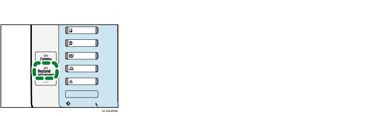 Illustratie van indicatielampje Ontv. berichten