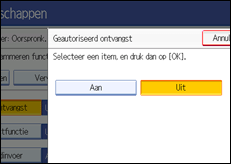 Schermafbeelding Bedieningspaneel