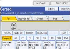 Schermafbeelding Bedieningspaneel