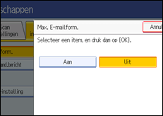 Schermafbeelding Bedieningspaneel