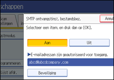 Schermafbeelding Bedieningspaneel