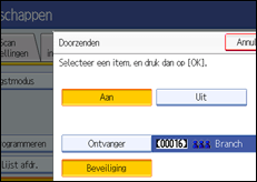 Schermafbeelding Bedieningspaneel
