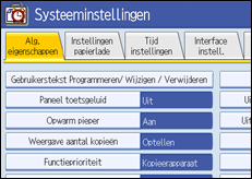 Schermafbeelding Bedieningspaneel