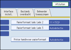 Schermafbeelding Bedieningspaneel