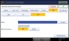 Schermafbeelding Bedieningspaneel