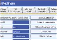 Schermafbeelding Bedieningspaneel