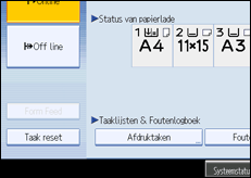 Illustratie scherm bedieningspaneel