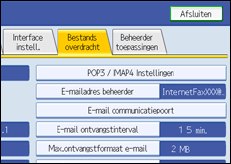 Schermafbeelding Bedieningspaneel