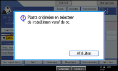 Schermafbeelding Bedieningspaneel