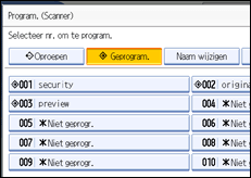 Schermafbeelding Bedieningspaneel