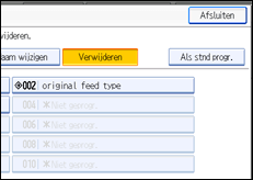 Schermafbeelding Bedieningspaneel
