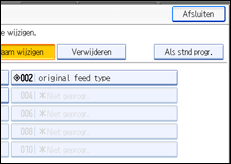 Schermafbeelding Bedieningspaneel