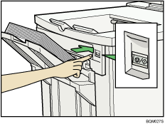 Illustratie Finisher uitstellen/hervatten toets