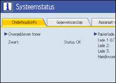 Schermafbeelding Bedieningspaneel