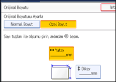 İşlem paneli ekranının gösterimi
