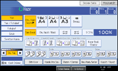 İşlem paneli ekranının gösterimi