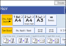 İşlem paneli ekranının gösterimi
