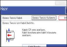 İşlem paneli ekranının gösterimi