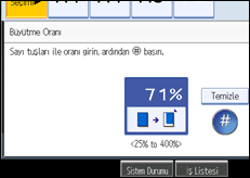 İşlem paneli ekranının gösterimi