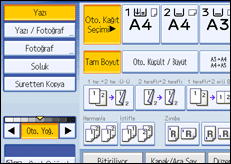 İşlem paneli ekranının gösterimi