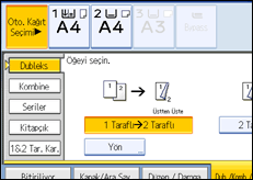 İşlem paneli ekranının gösterimi