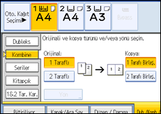 İşlem paneli ekranının gösterimi