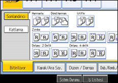 İşlem paneli ekranının gösterimi