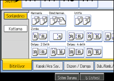 İşlem paneli ekranının gösterimi