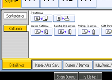İşlem paneli ekranının gösterimi