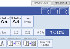 İşlem paneli ekranının gösterimi