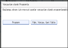 İşlem paneli ekranının gösterimi