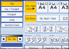 İşlem paneli ekranının gösterimi