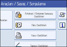 İşlem paneli ekranının gösterimi