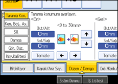 İşlem paneli ekranının gösterimi