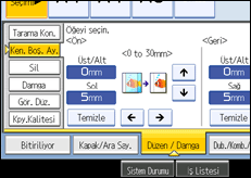 İşlem paneli ekranının gösterimi