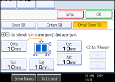 İşlem paneli ekranının gösterimi