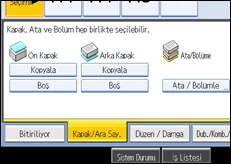 İşlem paneli ekranının gösterimi