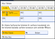 İşlem paneli ekranının gösterimi